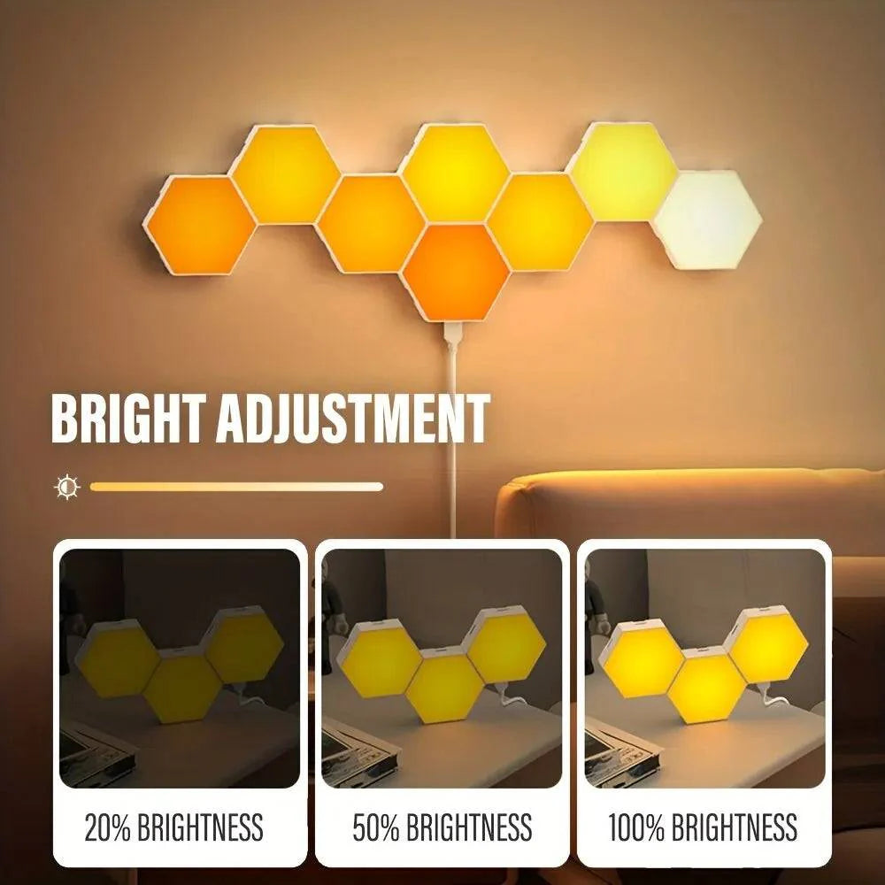 Hexagon Wall Light - RGB Modular LED Panels with Music Sync