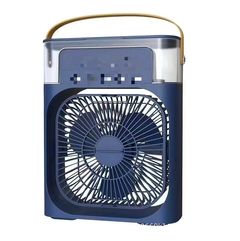 Portable 3-in-1 Air Cooler Fan with LED Light & Humidifier