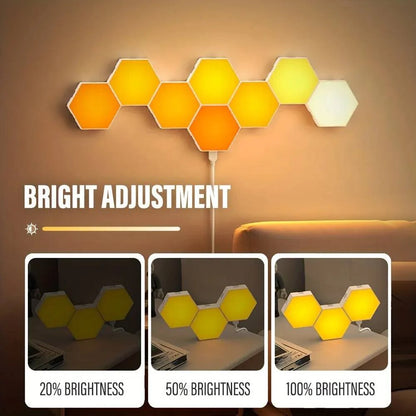 Hexagon Wall Light - RGB Modular LED Panels with Music Sync