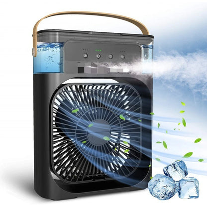 Portable 3-in-1 Air Cooler Fan with LED Light & Humidifier