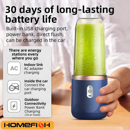 Portable Juicer Blender – USB Rechargeable Smoothie Maker